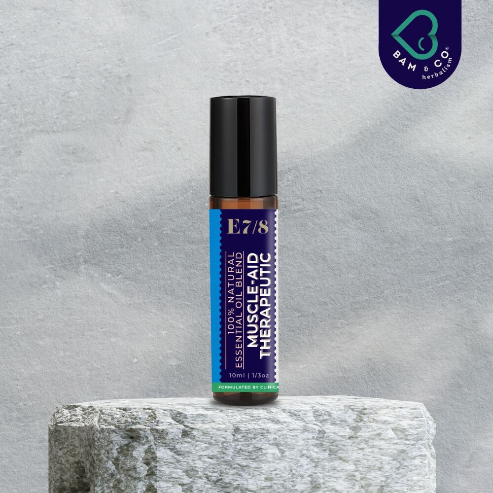 BAM & CO Muscle-Aid Therapeutic Essence Essential Oil Roll On – Muscle Pain Joint Pain 10ml